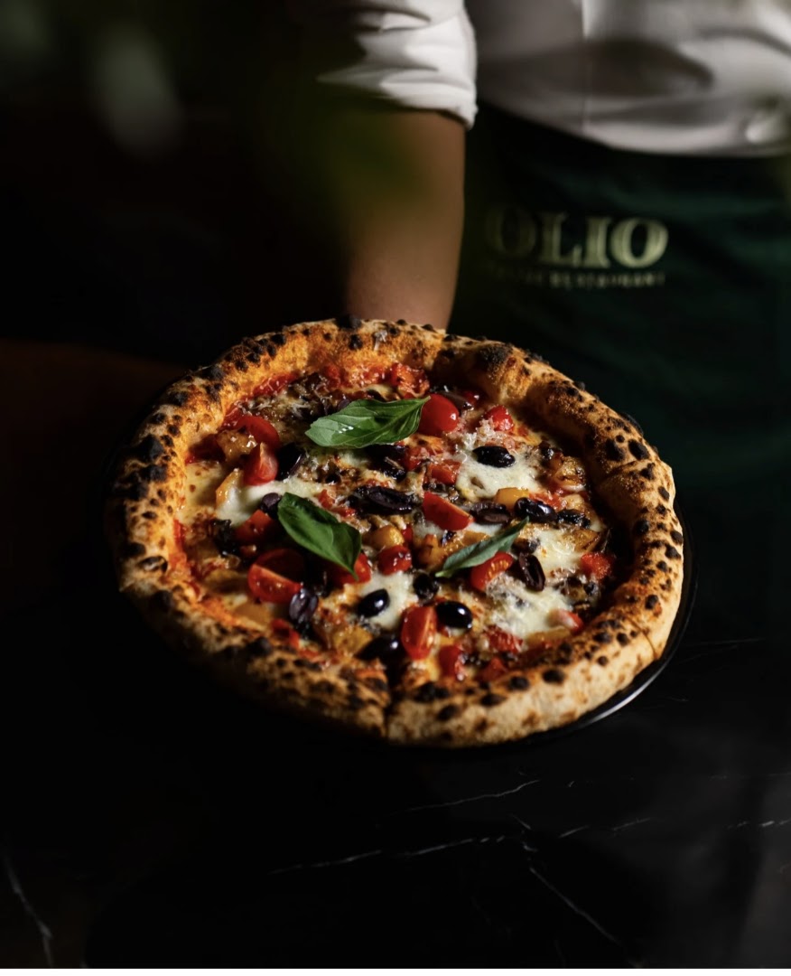 Pizza served at Olio Italian Restaurant in Nizwa